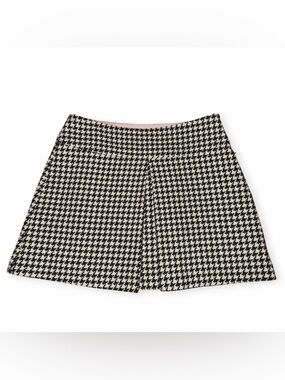 Vintage Y2K Trina Turk Wool Blend Houndstooth Mini Skirt Sz 4
